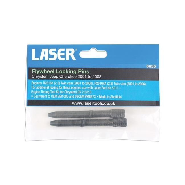 Laser Flywheel Locking Pins - for Chrysler/Jeep 2.5/2.8CRD 6855 Laser - Town Tools 