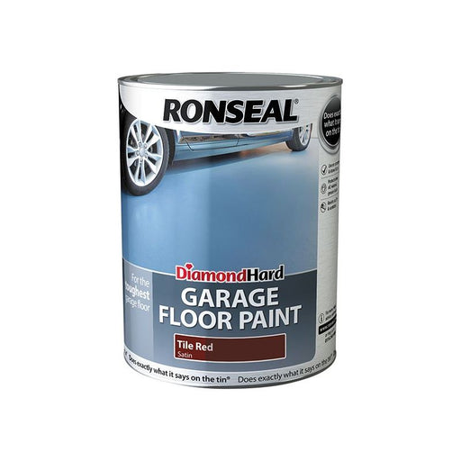 Ronseal Diamond Hard Garage Floor Paint Tile Red 5 litre Ronseal - Town Tools