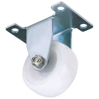 Draper Fixed Plate Fixing Nylon Wheel, 50mm Diameter, S.W.L. 75kg 65496