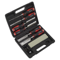 Sealey Hammer-Thru Wood Chisel 8pc Set AK9240
