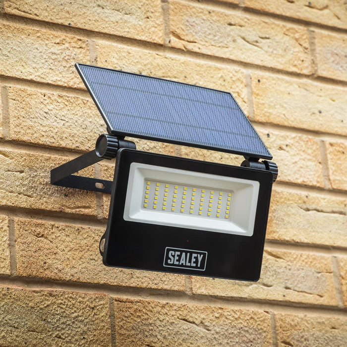 Sealey Extra-Slim Solar Floodlight with Wall Bracket 30W SMD LED LED30S Sealey - Town Tools 
