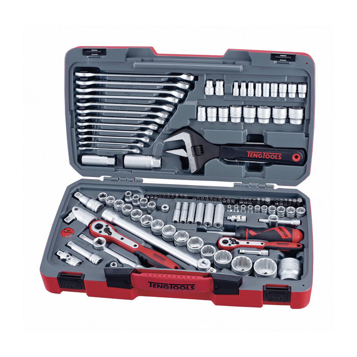 Teng Tools MECCA PRO 1/4", 3/8" & 1/2" Socket & Tool Set mm/AF 127 Pieces Teng Tools - Town Tools 