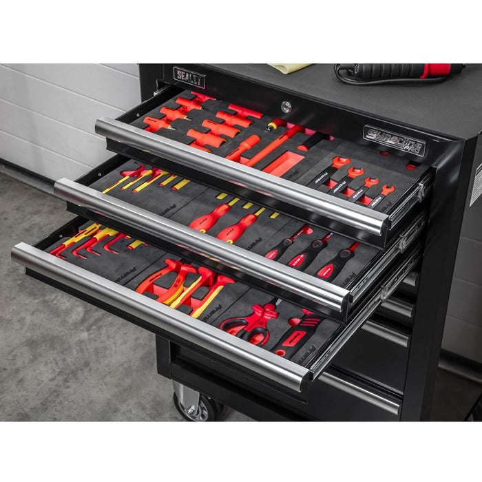 Sealey Insulated Tool Kit with 7 Drawer Rollcab 63pc TBTECOMBO2 Sealey - Town Tools 