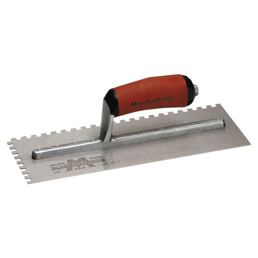 Marshalltown M702SD Notched Trowel Square 1/4in DuraSoft® Handle 11 x 4.1/2in Marshalltown - Town Tools