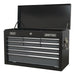 Sealey Topchest 9 Drawer with Ball-Bearing Slides Black/Grey AP2509B Sealey - Town Tools 