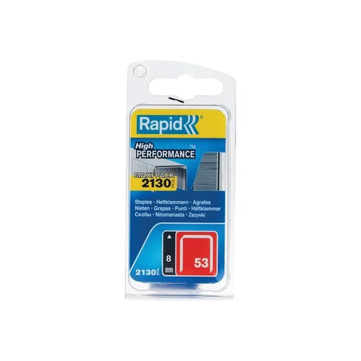 Rapid 53/8B 8mm Galvanised Staples (Pack 2000) Rapid - Town Tools