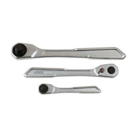 Laser Slim Handle Ratchet Set 1/4"D, 3/8"D, 1/2"D 3pc 7937