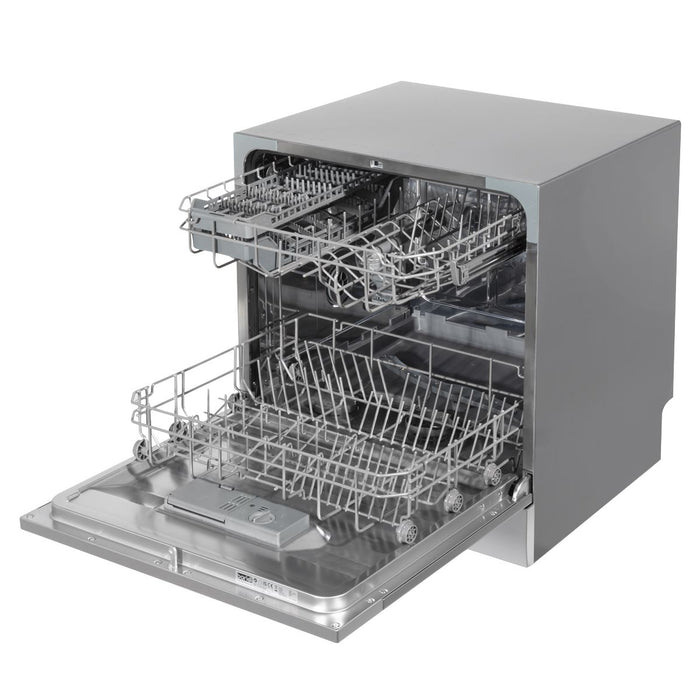 Baridi Tabletop Dishwasher 8 Place Settings 8L Capacity - Silver DH87