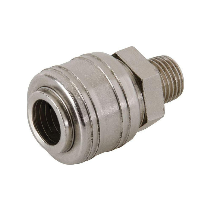 Silverline Euro Air Line Male Thread Quick Coupler 1/4" BSP Silverline - Town Tools 