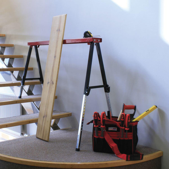 Sealey Fold Down Trestle with Adjustable Legs - Pair FTAL12 Sealey - Town Tools 