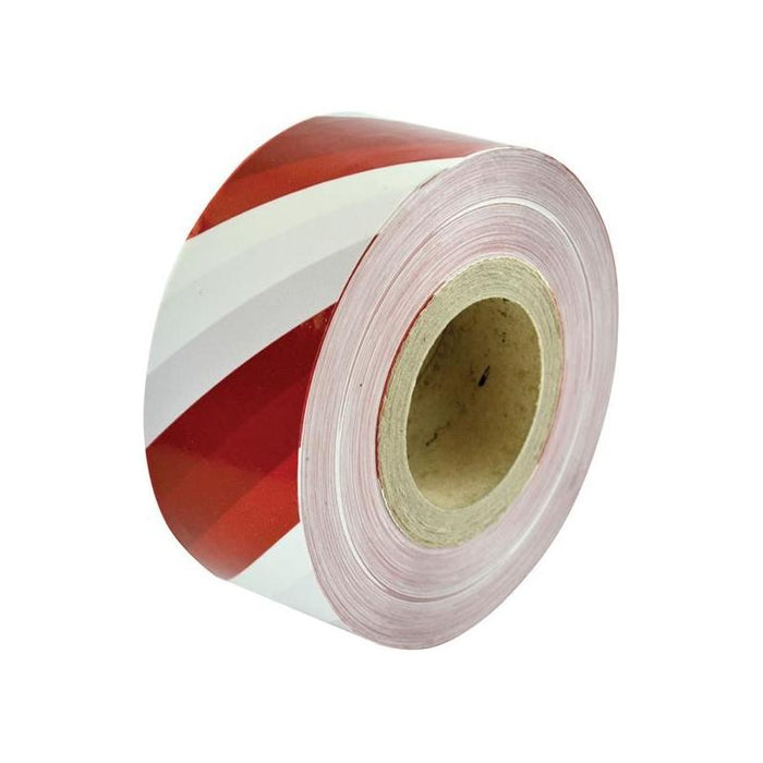 Faithfull Heavy-Duty Barrier Tape Red & White 70mm x 250m Faithfull - Town Tools