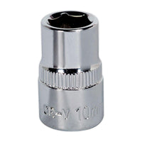 Sealey WallDrive Socket 10mm 3/8"Sq Drive Fully Polished SP3810