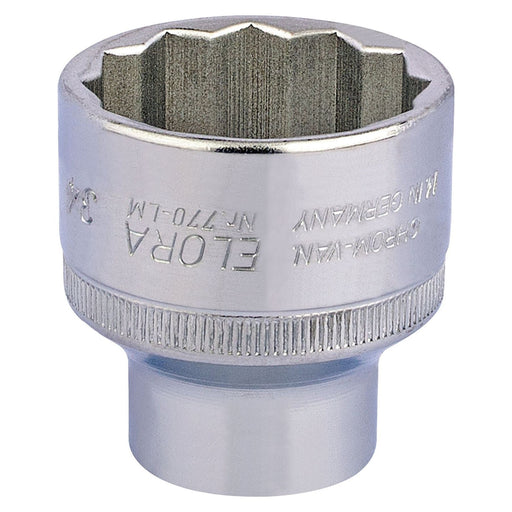 Draper Elora Bi-Hexagon Socket, 1/2" Sq. Dr., 34mm 15289 Draper - Town Tools 