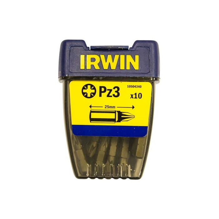 Irwin® Pozidriv Insert Bits PZ3 25mm (Pack 10) IRWIN® - Town Tools