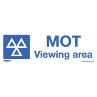 Sealey Warning Safety Sign MOT Viewing Area Rigid Plastic SS50P1