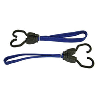 Faithfull Flat Bungee Flat Cord 46cm (18in) Blue 2 Piece