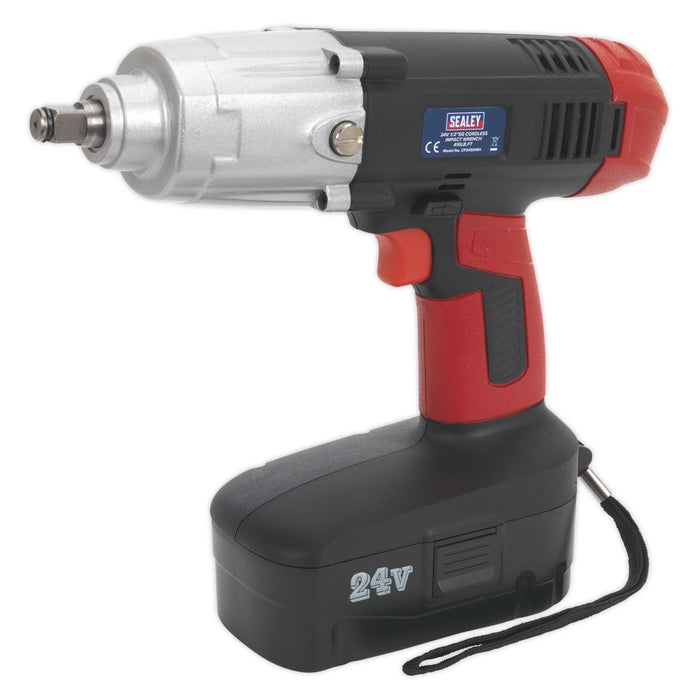 Sealey Cordless Impact Wrench 24V 2Ah Ni-MH 1/2"Sq Drive 410lb.ft CP2450MH Sealey - Town Tools 