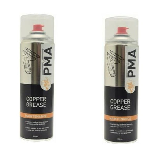 2x PMA Copper Grease High Temperature Aerosol Maintenance Spray 500ml COPGR PMA - Town Tools 