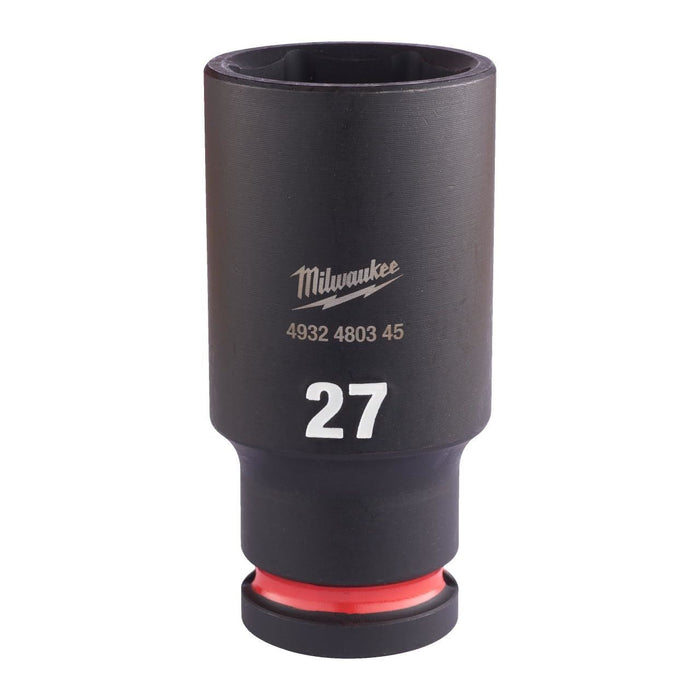 Milwaukee SHOCKWAVE Impact Socket 1/2 Inch Deep 27mm Milwaukee - Town Tools 