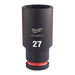 Milwaukee SHOCKWAVE Impact Socket 1/2 Inch Deep 27mm Milwaukee - Town Tools 