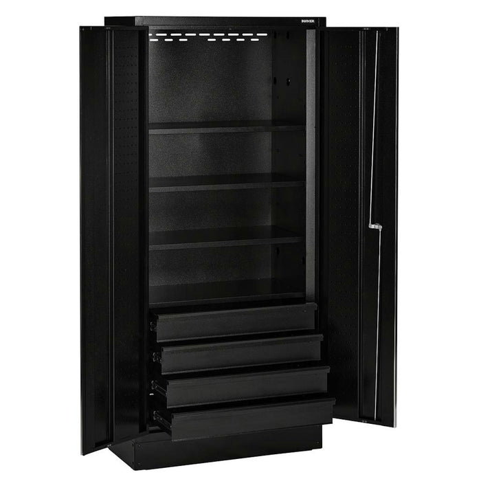 BUNKER Modular Tall Floor Cabinet, 2 Door, 4 Drawer, 2000mm - MS400-2TC4S4D