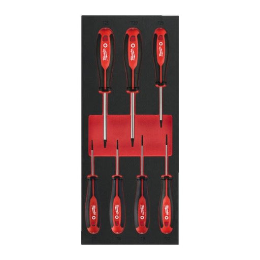 Milwaukee 7 Pc Tri-Lobe Screwdriver Tx Set 1 Foam Insert -7Pc Milwaukee - Town Tools 