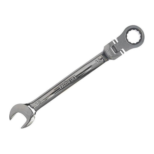 Faithfull Ratchet Combination Spanner Flex Head CV 15mm Faithfull - Town Tools