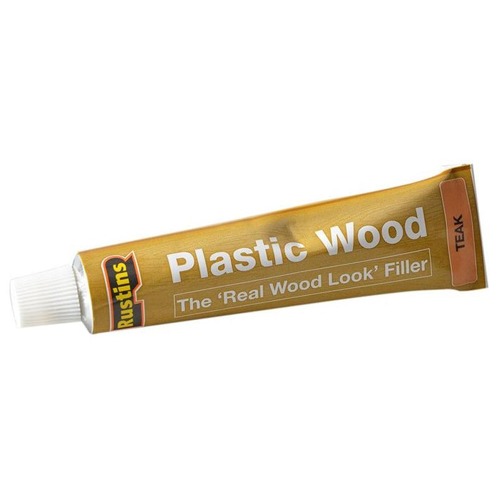 Rustins Plastic Wood Tube Teak 20g Rustins - Town Tools