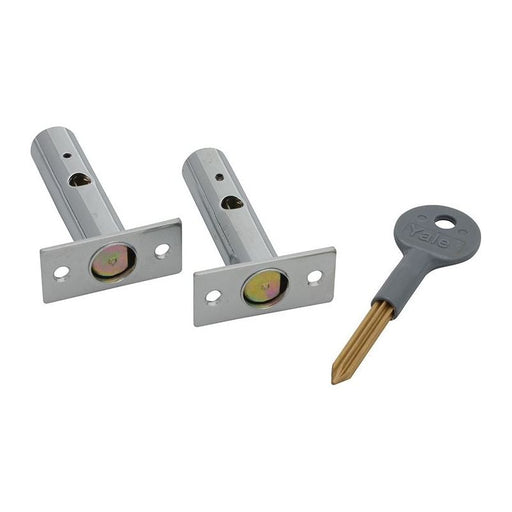 Yale Locks PM444 Door Security Bolts Polished Chrome Finish Visi of 2 Yale Locks - Town Tools