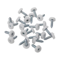 Sealey Numberplate Screw Plastic Enclosed Head 4.8 x 18mm White Pack of 50 PTNP1