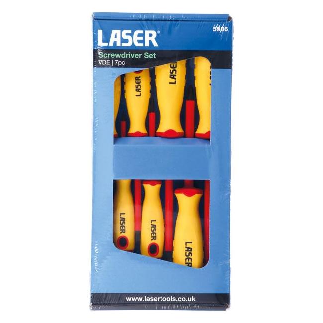 Laser Insulated Screwdriver Set 7pc 5986 Laser - Town Tools 