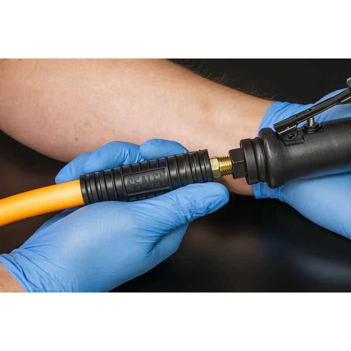 Sealey High-Visibility Hybrid Air Hose with 1/4"BSP Unions 20m x 10mm AHHC2038 Sealey - Town Tools 