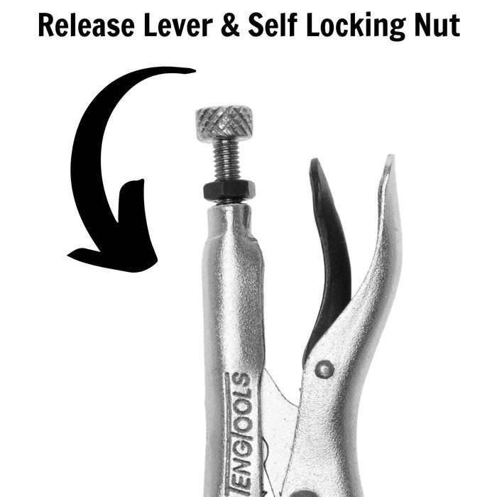 Teng Tools Curved Jaw Power Grip Plier 105mm Teng Tools - Town Tools 