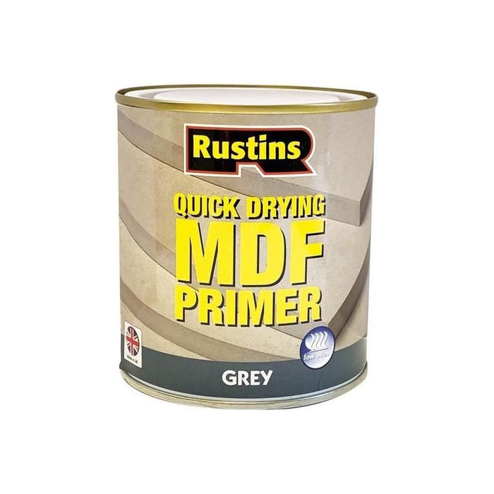 Rustins Quick Drying MDF Primer Grey 500ml Rustins - Town Tools