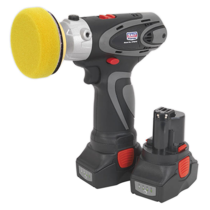 Sealey Cordless Polisher/Sander �75mm 14.4V Li-ion - 2 Batteries CP6005 Sealey - Town Tools 