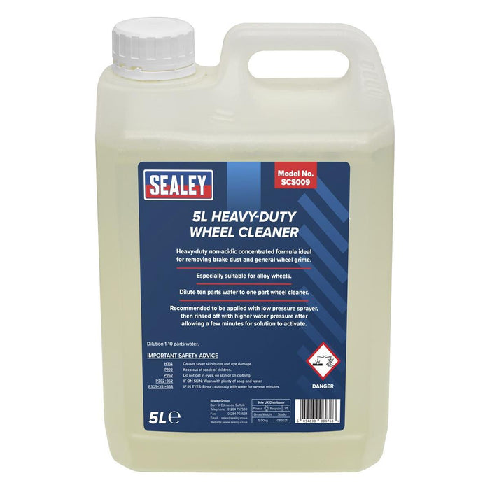 Sealey Wheel Cleaner Heavy-Duty 5L SCS009 Sealey - Town Tools 