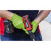 Diamond Grip Extra-Thick Nitrile Powder-Free Gloves Hi-Vis Green Large Pack  50 Sealey - Town Tools 