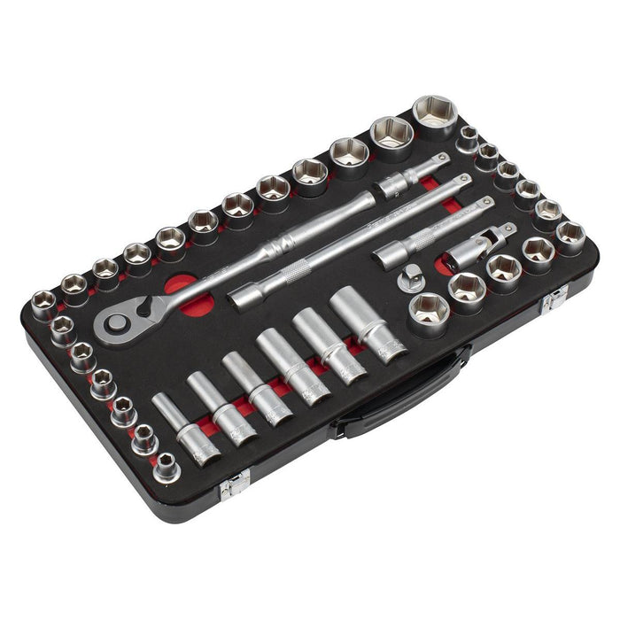 Premier Platinum Metric/Imperial Socket Set 1/2"Sq Drive 40pc Sealey Premier Platinum - Town Tools 