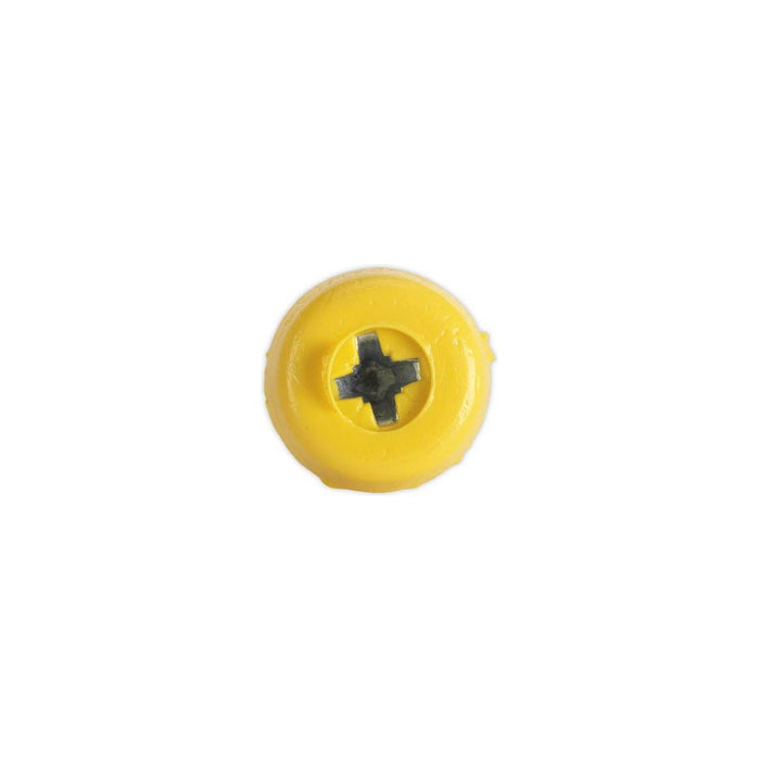 Sealey Numberplate Screw Plastic Enclosed Head 4.8 x 18mm Yellow Pack of 50 Sealey - Town Tools 