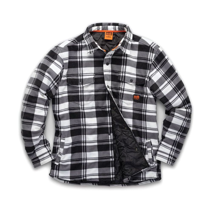 Scruffs Worker Padded Checked Shirt Black/White S Scruffs - Town Tools 