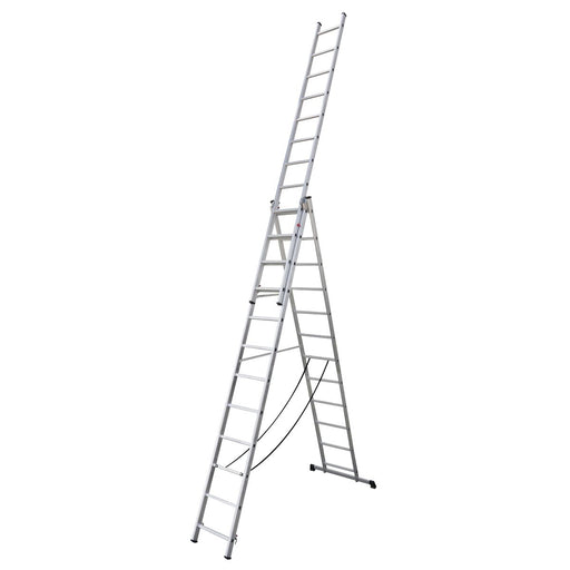 Sealey Extension Combination Ladder 3 x 12 Aluminium - BS EN 131 ACL312 Sealey - Town Tools 