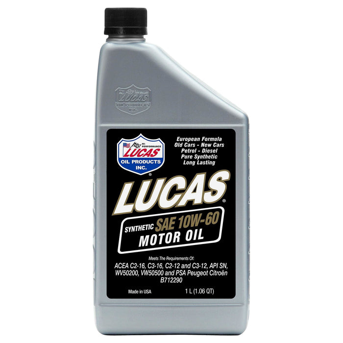 Lucas Oil 10W60 Fully Syn Oil 1 Ltr 40248 Lucas Oil Oil - Town Tools 