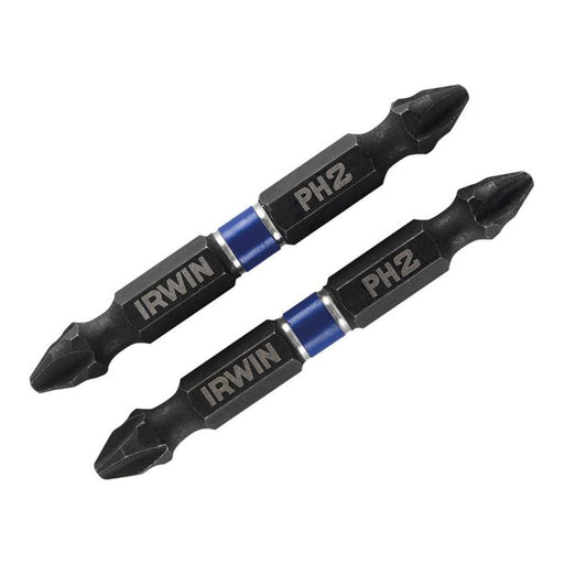 Irwin® Impact Double-Ended Screwdriver Bits Phillips PH2 60mm (Pack 2) IRWIN® - Town Tools