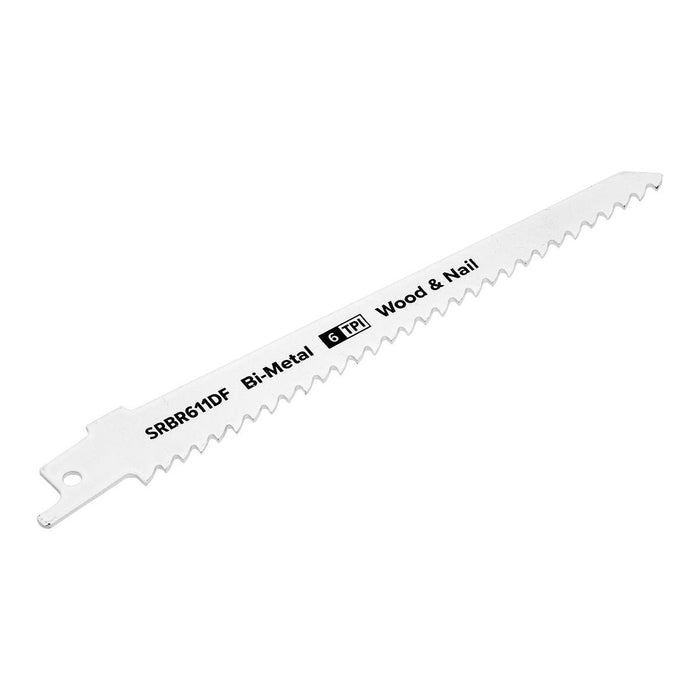 Sealey Reciprocating Saw Blade Wood & Nail 150mm 6tpi Pack of 5 SRBR611DF Sealey - Town Tools 