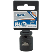 Draper Expert HI-TORQ 6 Point Impact Socket, 3/8" Sq. Dr., 17mm