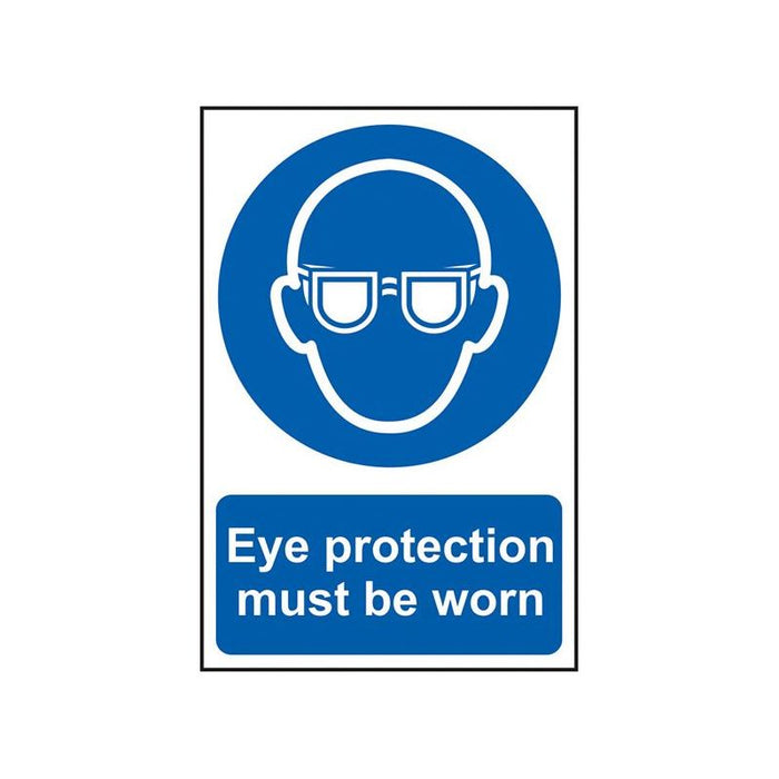 Scan Eye Protection Must Be Worn - PVC Sign 200 x 300mm Scan - Town Tools