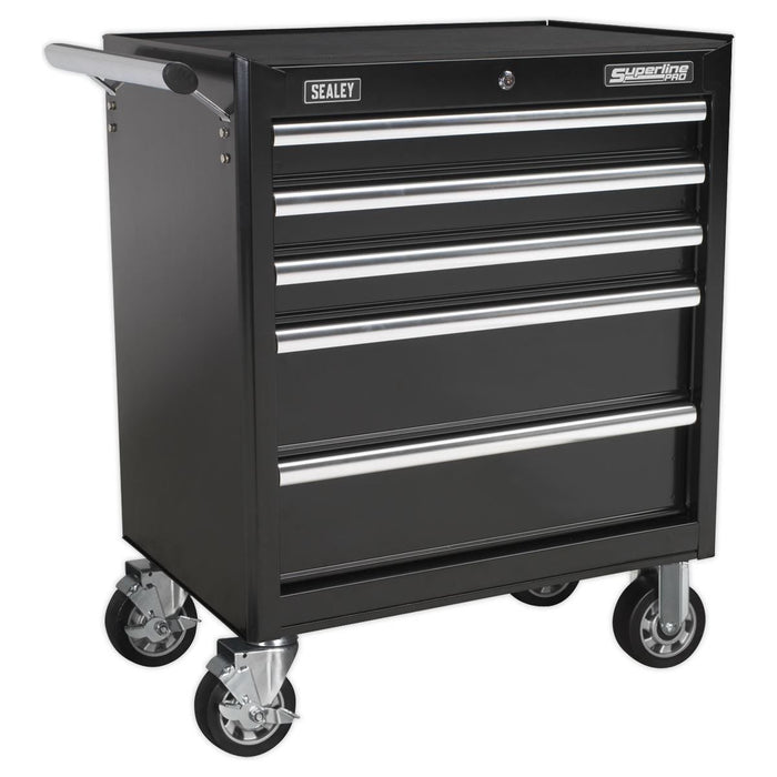 Sealey Rollcab 5 Drawer with Ball-Bearing Slides Black AP33459B Sealey - Town Tools 