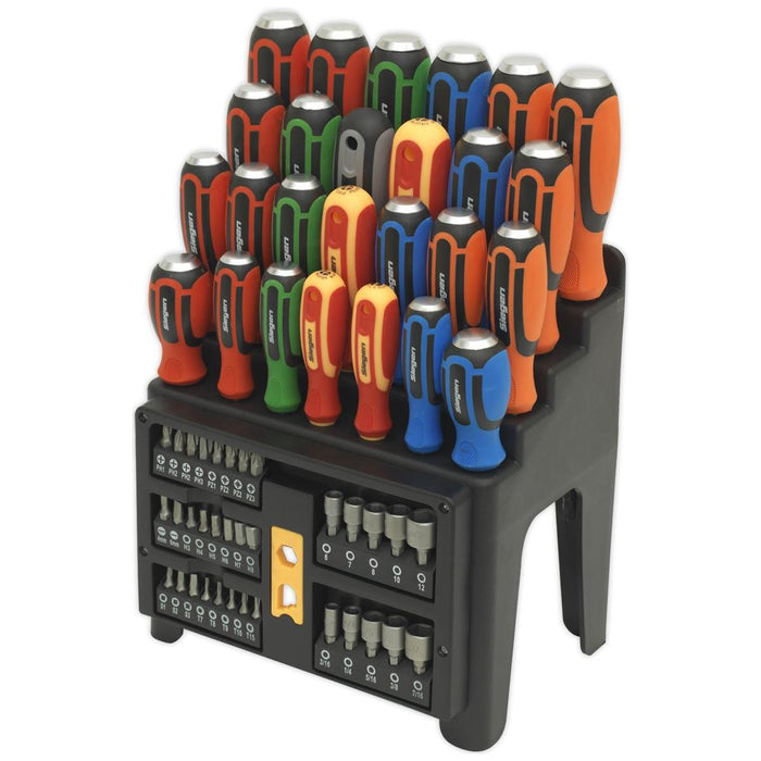 Sealey Hammer-Thru Screwdriver Bit & Nut Driver Set 61pc S01153 Sealey - Town Tools 