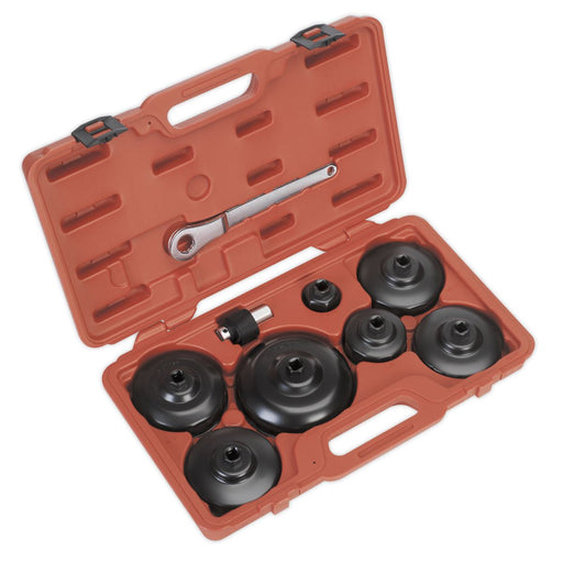 OIL FILTER CAP WRENCH SET 9PC - COMMERCIALS Sealey - Town Tools 