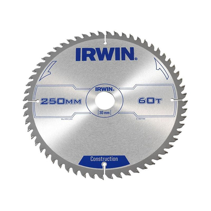 Irwin® General Purpose Table & Mitre Saw Blade 250 x 30mm x 60T ATB IRWIN® - Town Tools